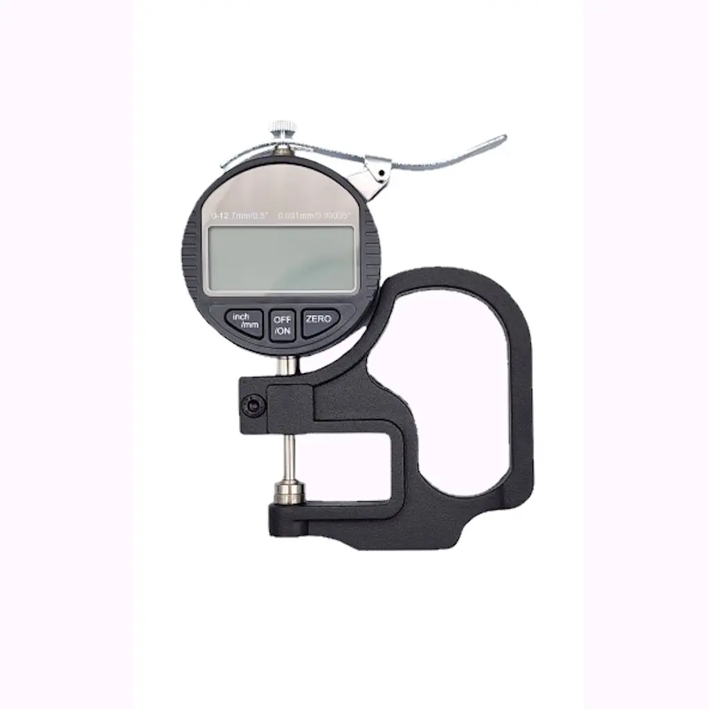 MEDIDOR DE ESPESOR DIGITAL 0.001mm/0.00005"/ 0-12.7mm/0.5" MICRÓMETRO ELECTRÓNICO CON PANTALLA LCD, CONVERSIÓN DE UNIDADES, ESTUCHE DE ALMACENAMIENTO, BATERÍA EXTRA