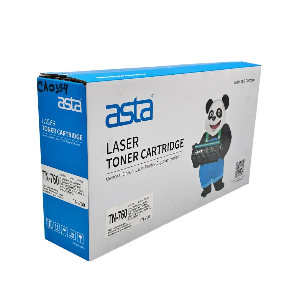 CARTUCHO TONER COMPATIBLE ASTA BROTHER TN730 TN760  HL-L2350DW, HL-L2390DW, HL-L2395DW, HL-L2370DW, DCP-L2550DW, MFC-L2710DW, MFC-L2750DW, HL-L2370DW XL, MFC-L2750DW XL.