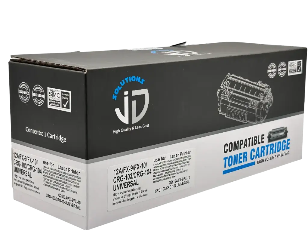 CARTUCHO DE TONER JD 12A FX104 FX9 HP 1010 1012 1015 1018 1020 1022 3015 3020 3030 3050 3052 3055 M1319F CANON 4100  