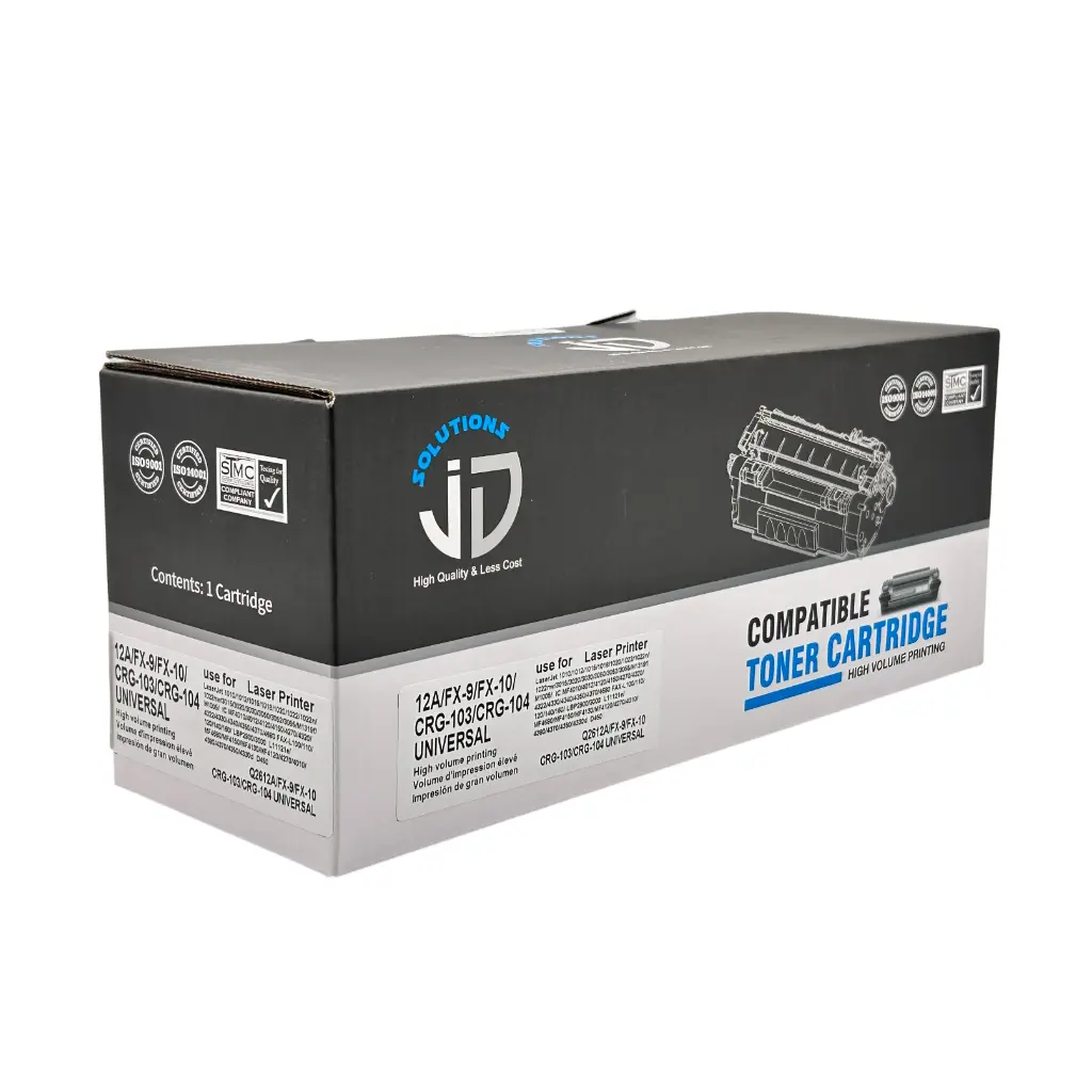 CARTUCHO DE TONER 12A FX104 FX9 HP 1010 1012 1015 1018 1020 1022 3015 3020 3030 3050 3052 3055 M1319F CANON 4100 JD 