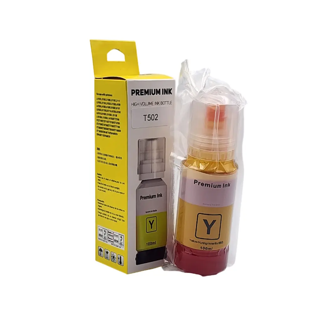 TINTA PREMIUN INK AMARILLO EPSON T502 ET2700 2750 3700 3750 4750 4760 3760 3710 ST2000 3000 4000 100ML