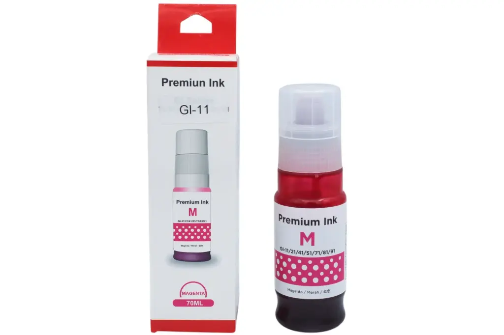 TINTA PREMIUN INK MAGENTA CANON GI-190 GI-490 GI-790 GI-890 GI-990 G1800 G2800 G3800 G1000 G2000 G1100 G2900 G3900 70ML