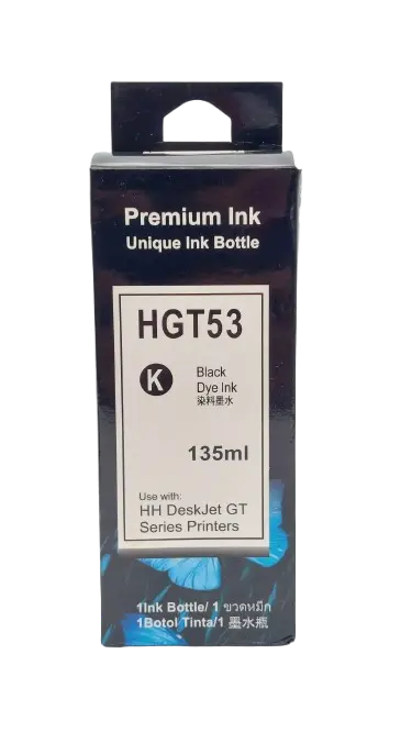 TINTA HP GT 53 XL NEGRA INK TANK 319 410 419 SMART TANK 500 502 508 511 514 515 518 519 530 531 532 PREMIUN INK  135ML