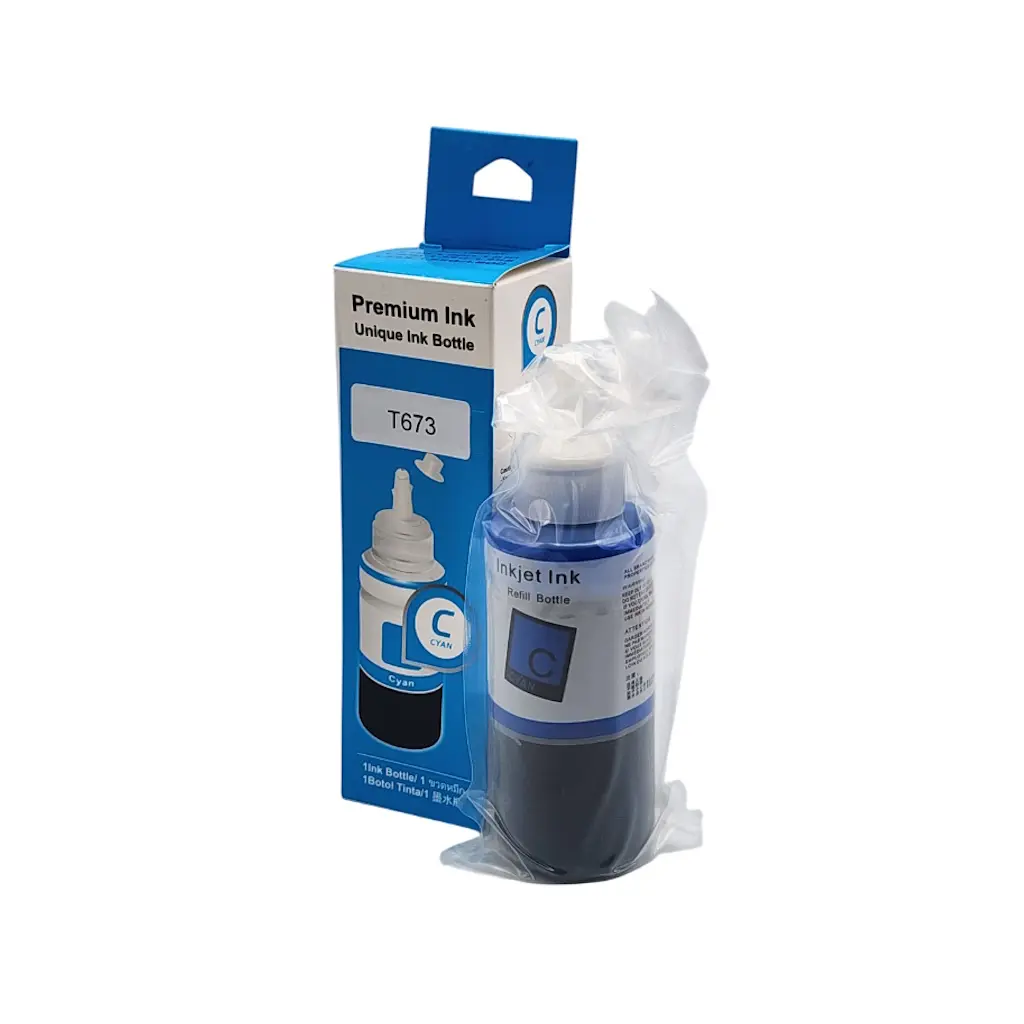 TINTA EPSON T673 L805 L810 L850 PREMIUN INK CIAN 100ML
