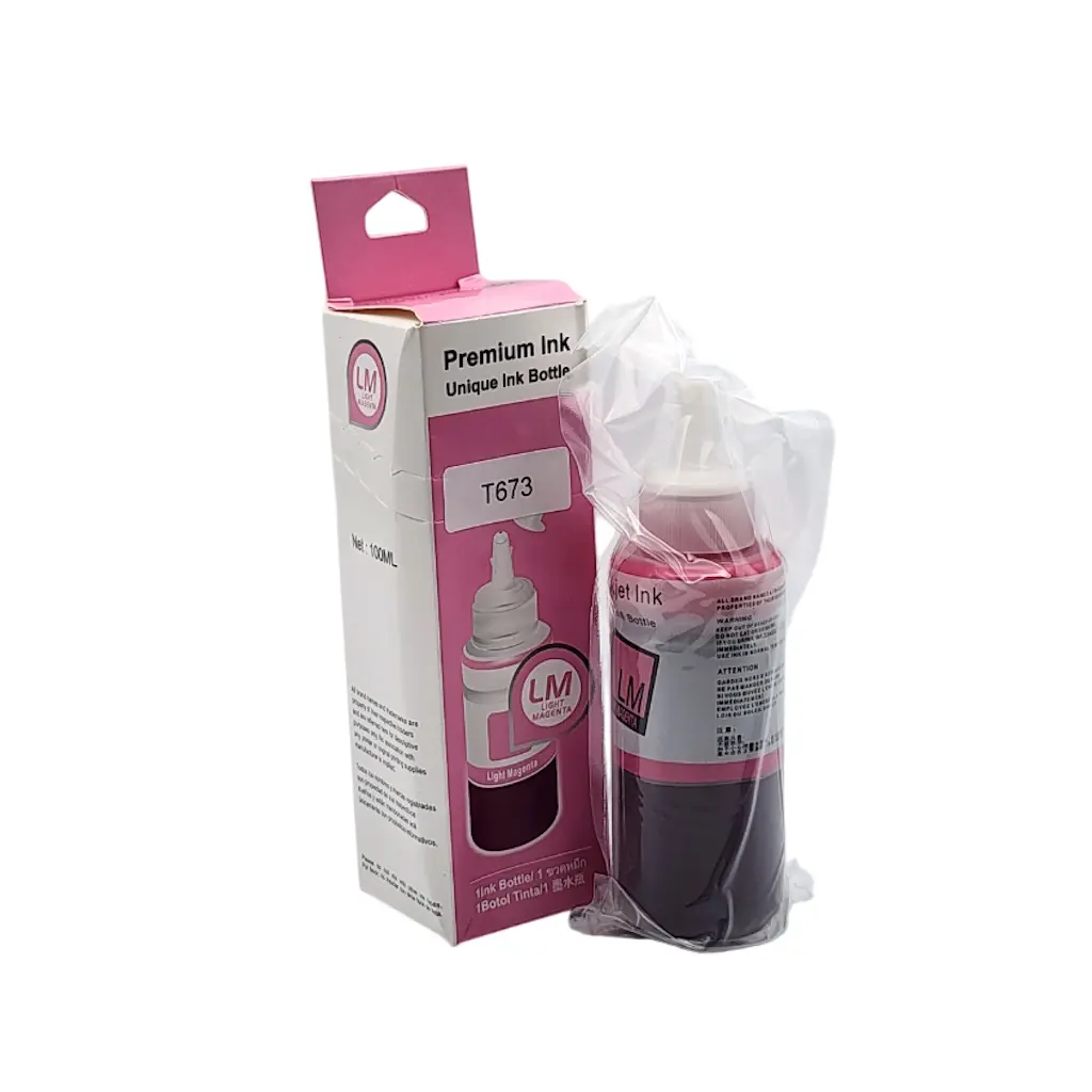 TINTA EPSON T673 L805 L810 L850 PREMIUN INK MAGENTA CLARO 100ML