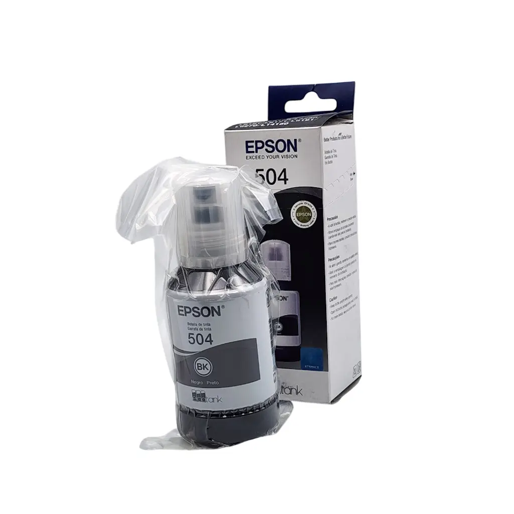 TINTA EPSON T504 L4150 L4160 L6161 L6171 L611 NEGRO 127ML ORIGINAL