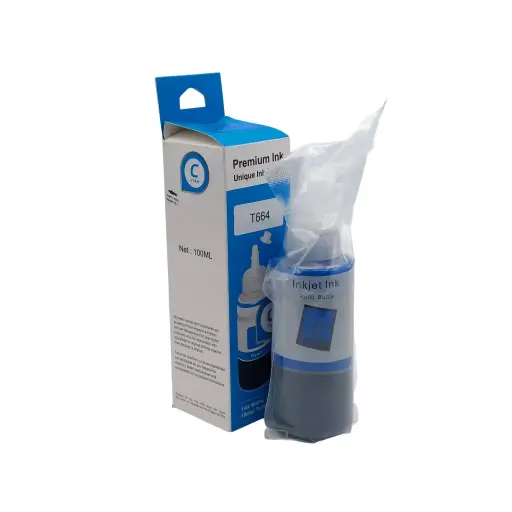[TI0017] TINTA PREMIUN INK CYAN EPSON T664 L110 L120 L121 L200 L210 L220 L300 L310 L350 L355 L365 L375 L380 ET2500 100ML