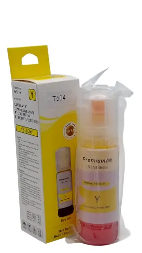 [TI0027] TINTA EPSON AMARILLO T504 L4150 L4160 L6161 L6171 L6191 PREMIUN INK 70ML