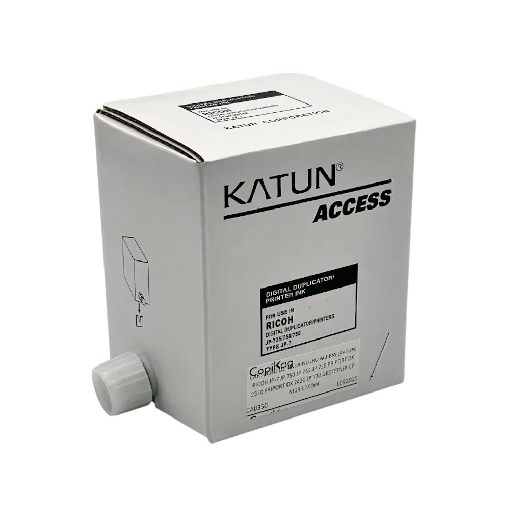 [CA0350] CARTUCHO DE TINTA COPYPRINTER RICOH JP-7 JP 750 JP 755 JP 735 PRIPORT DX 2330 PRIPORT DX 2430 JP 730 GESTETNER CP 6123 L (KATUN) 500ml