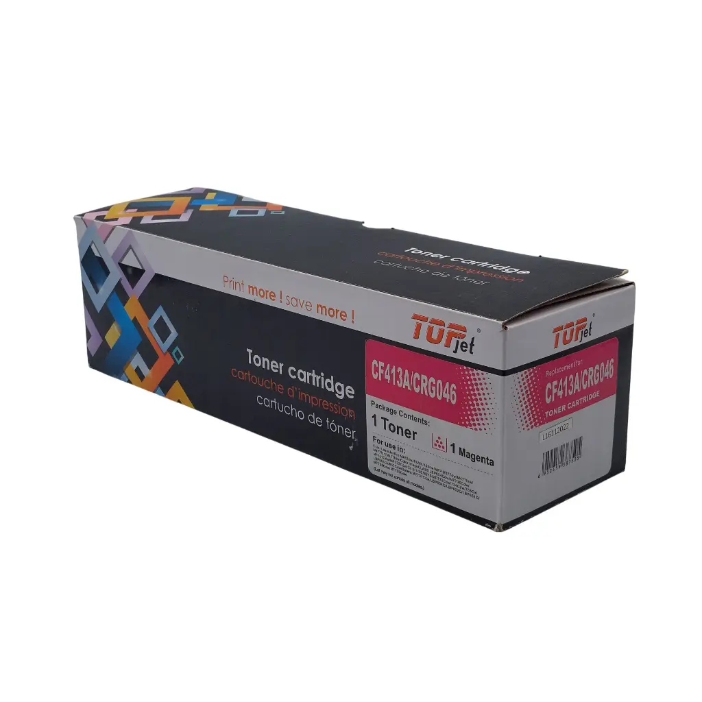[CA0102] CARTUCHO DE TONER MAGENTA HP CF413A 410A PRO SERIE M452 LJ M477 CANON CRG046 MF731 MF732 MF733 MF735 LBP 654 653 734 TOPJET