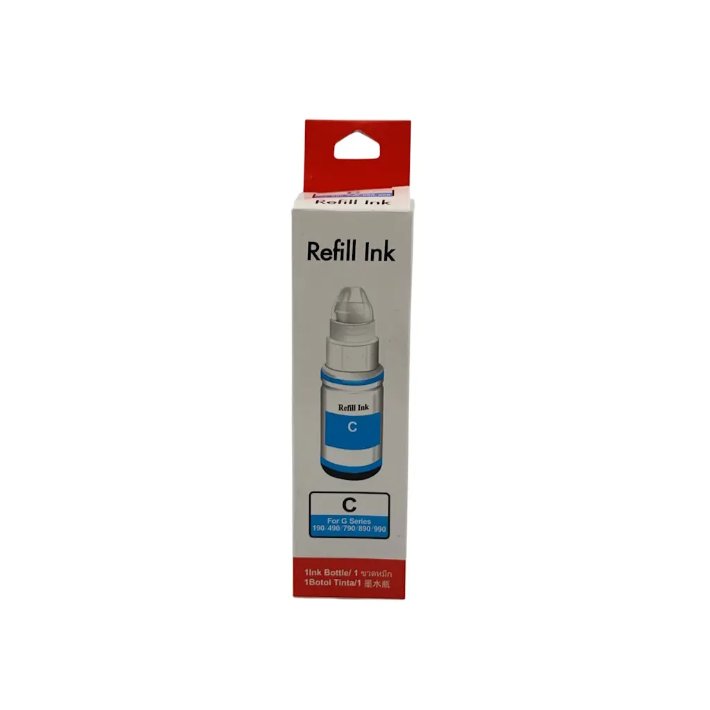 [XT0122] TINTA CIAN CANON GI-190 GI-490 GI-790 GI-890 GI-990 G1800 G2800 G3800 G1000 G2000 G1100 G2900 G3900 100ML GENERIC