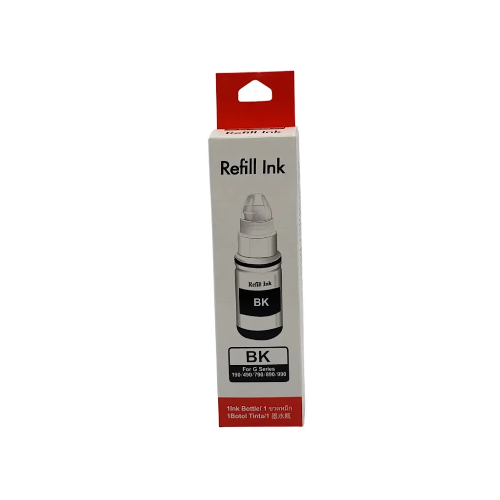 [XT0121] TINTA NEGRA CANON GI-190 GI-490 GI-790 GI-890 GI-990 G1800 G2800 G3800 G1000 G2000 G1100 G2900 G3900 100ML GENERIC