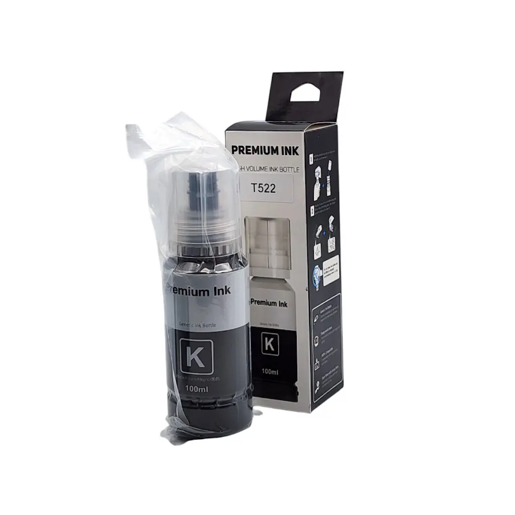 [TI0028] TINTA PREMIUN INK NEGRO EPSON T522 ET-2720 ET-2800 ET-2803 ET-4800 ET-4700 100ML